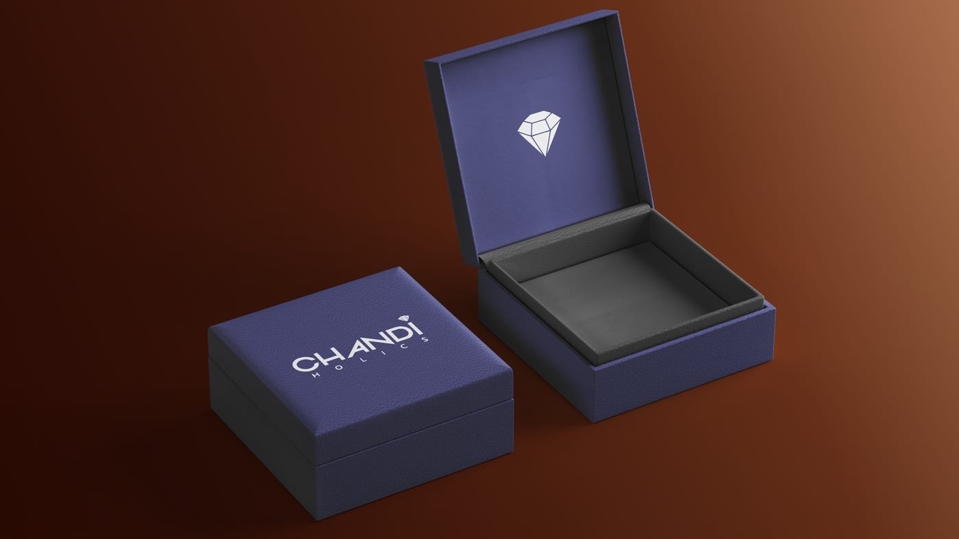 Chandi Holics jewellery boxes carrying the brand mark